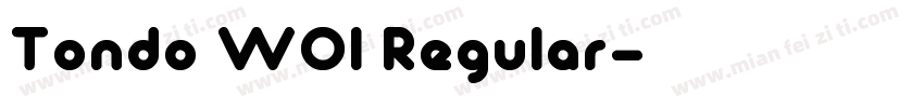 Tondo W01 Regular字体转换